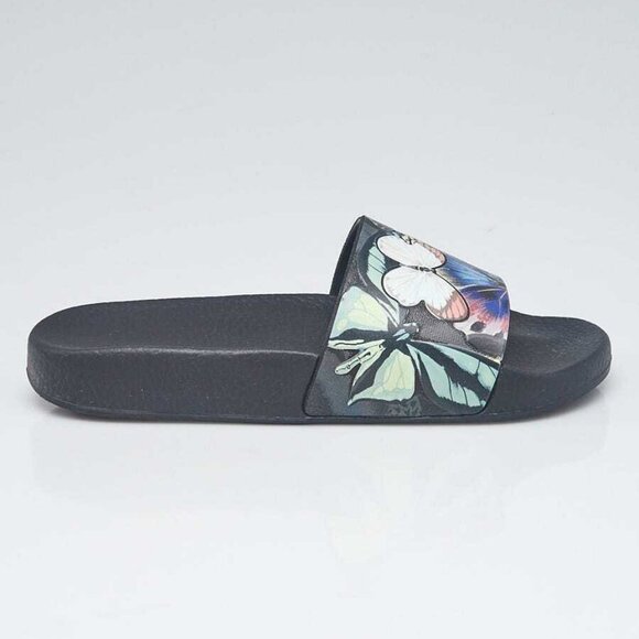 Valentino Multicolor Rubber Butterfly Slide Sandals Size 4.5/35 - Picture 3 of 5